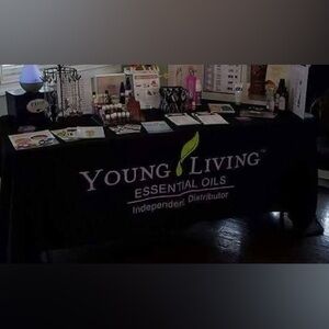 Black Tablecloth with Young Living Logo